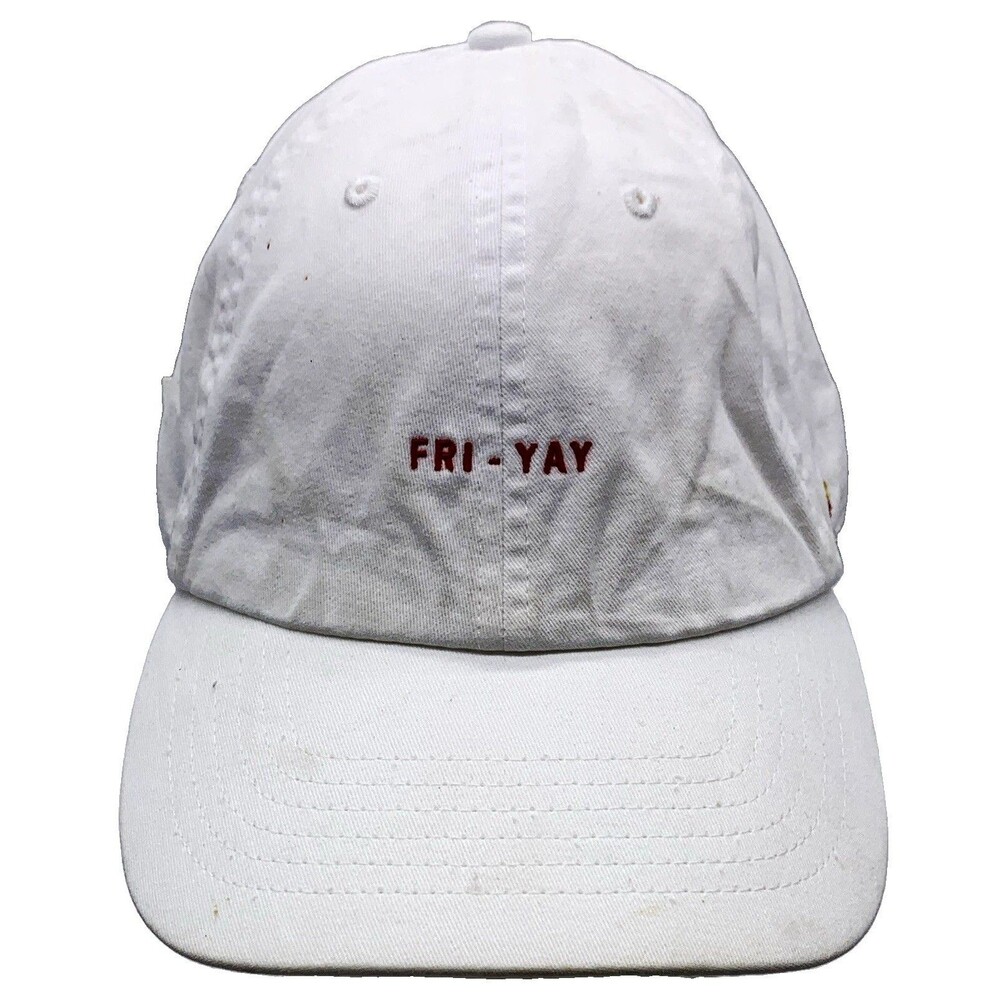 McDonald's White Baseball Cap "FRI-YAY" Red Embroidery Fries Logo Hat